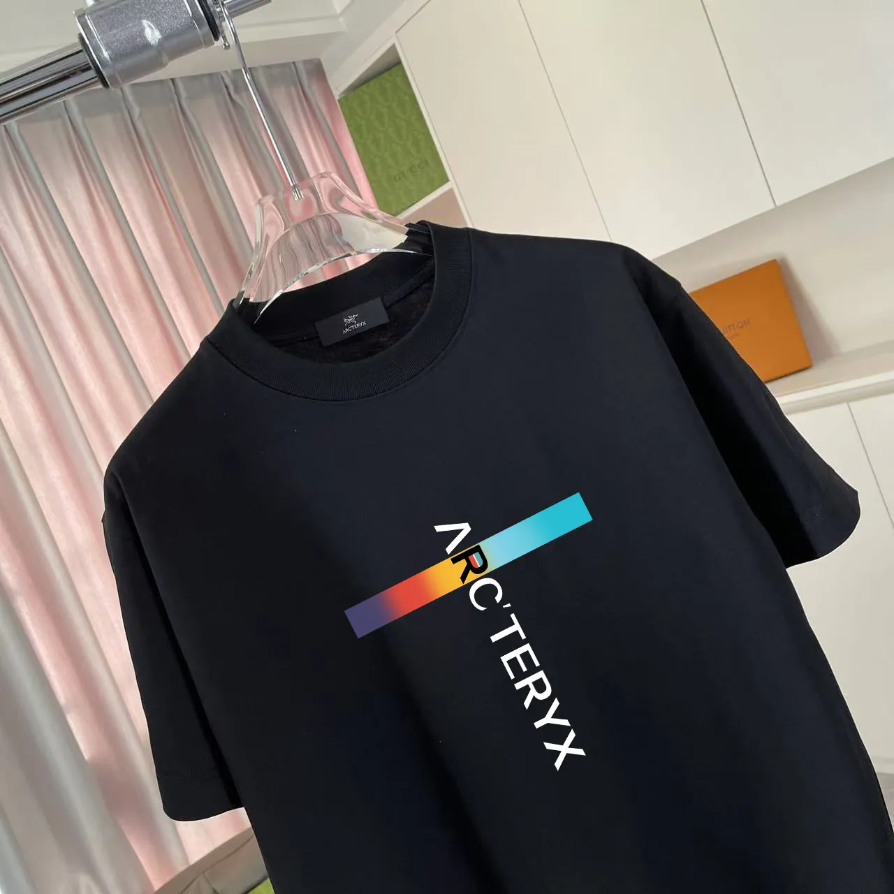 ARC'TERYX* 2025 New Arrival logo t g Same Style Size：S M L XL XXL ：Black White Pink Gray